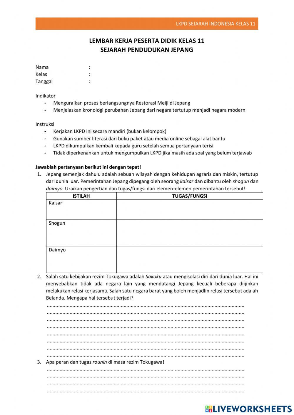 Pendudukan Jepang di Indonesia