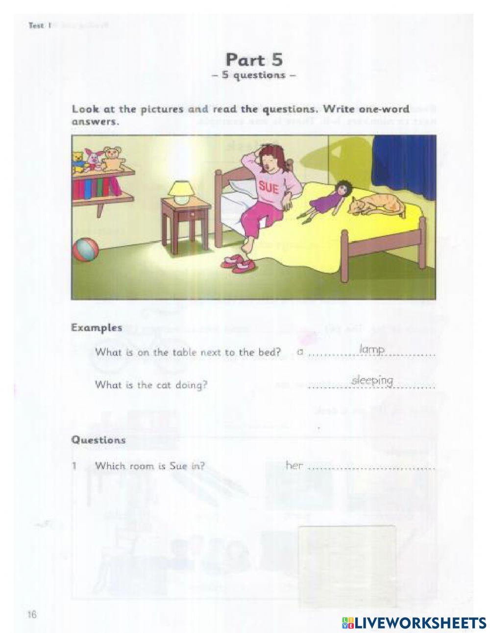 Reading and writing cambrige starters