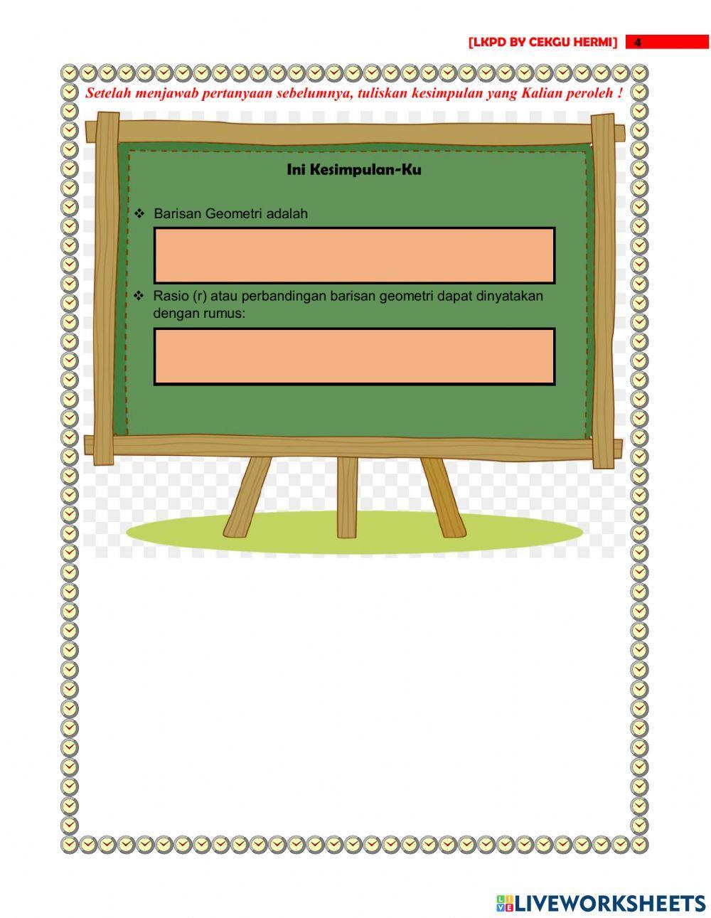 Lkpd barisan geometri