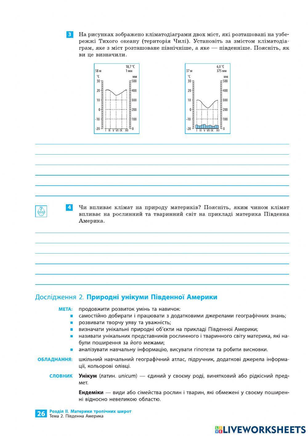 Практична робота № 6 Визначення типів клімату за кліматичними діаграмами
