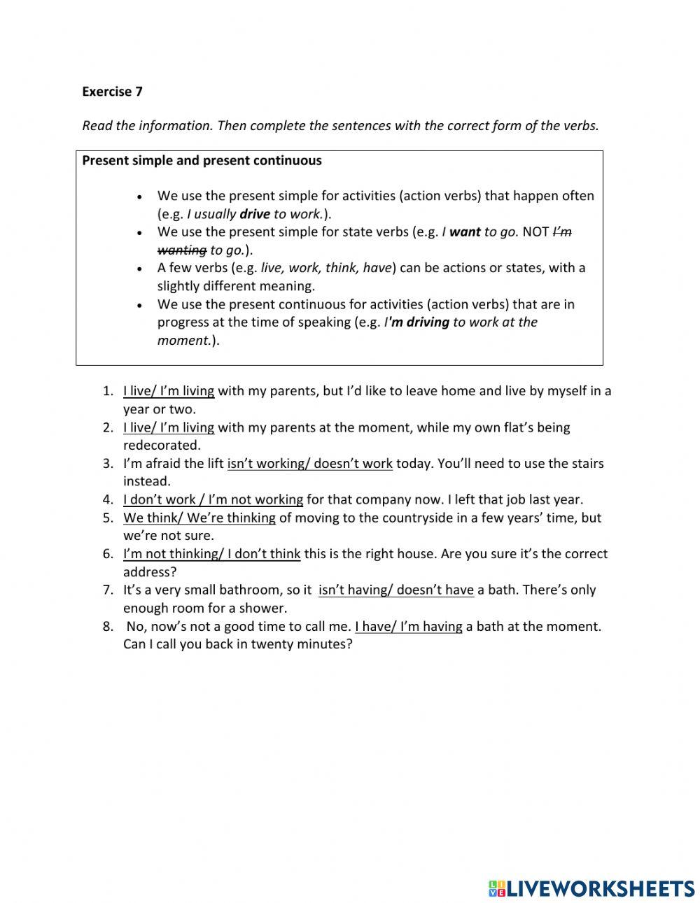 IE2, Unit 8, Vocabulary and Grammar, Exercise 7