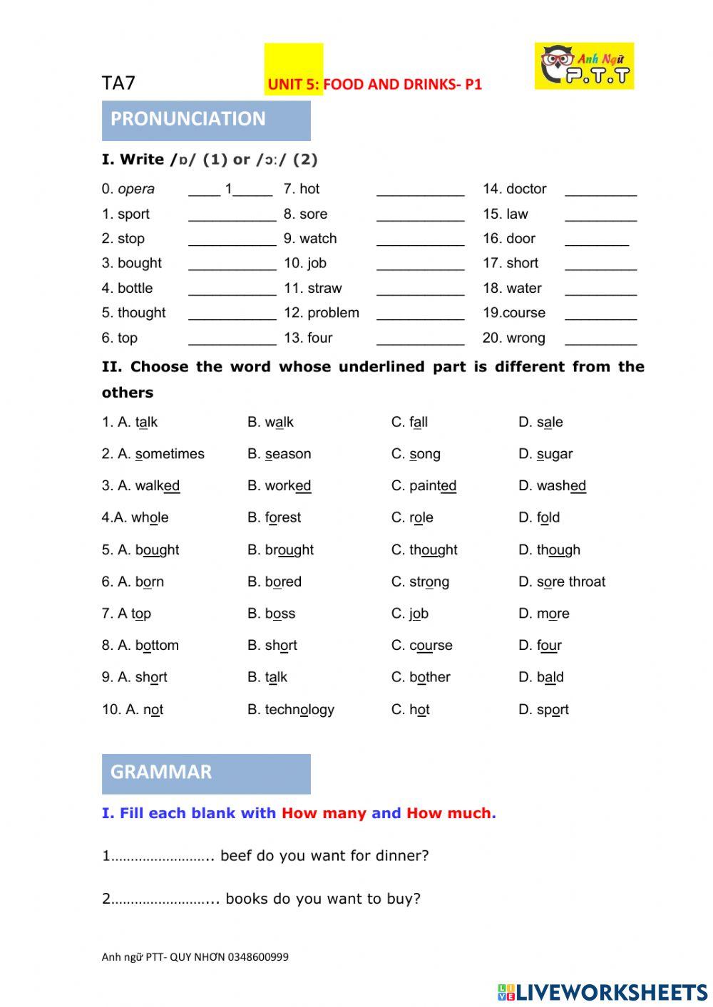 Ta7 unit 5 food and drinks p1