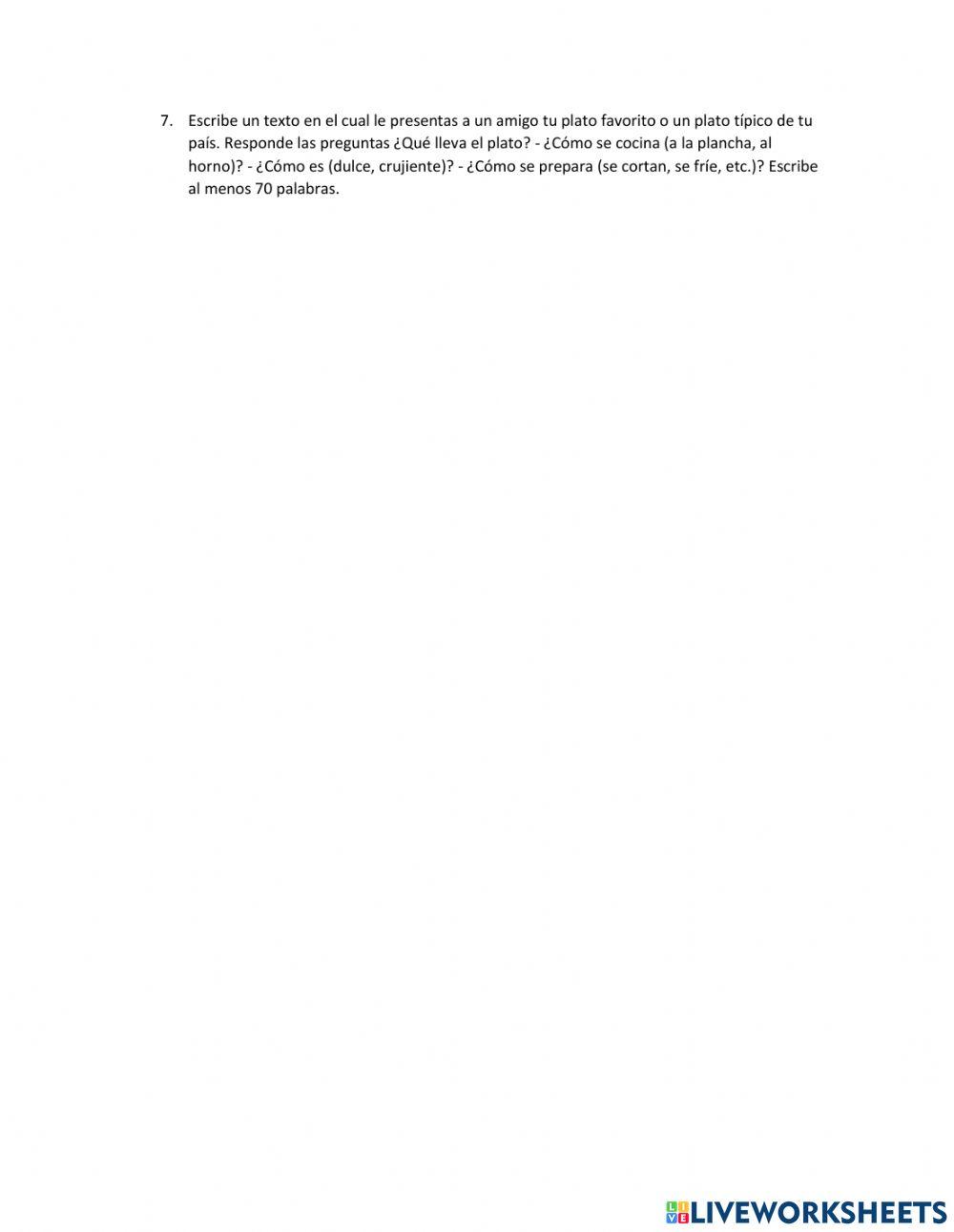 Evaluación Escrita Unidad 6