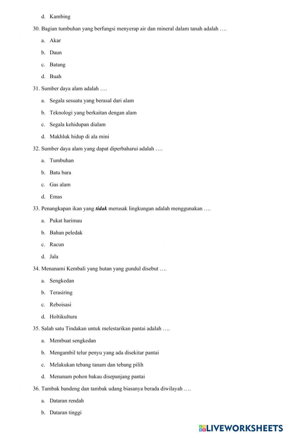Soal PAS Ganjil IPA 2022-2023