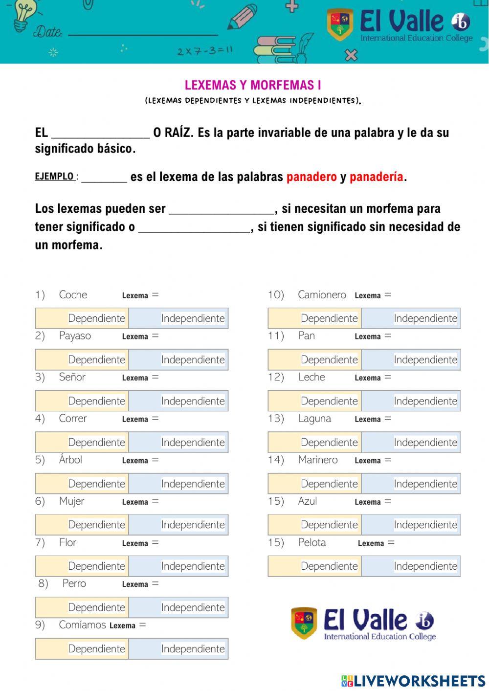 Lexemas y morfemas i