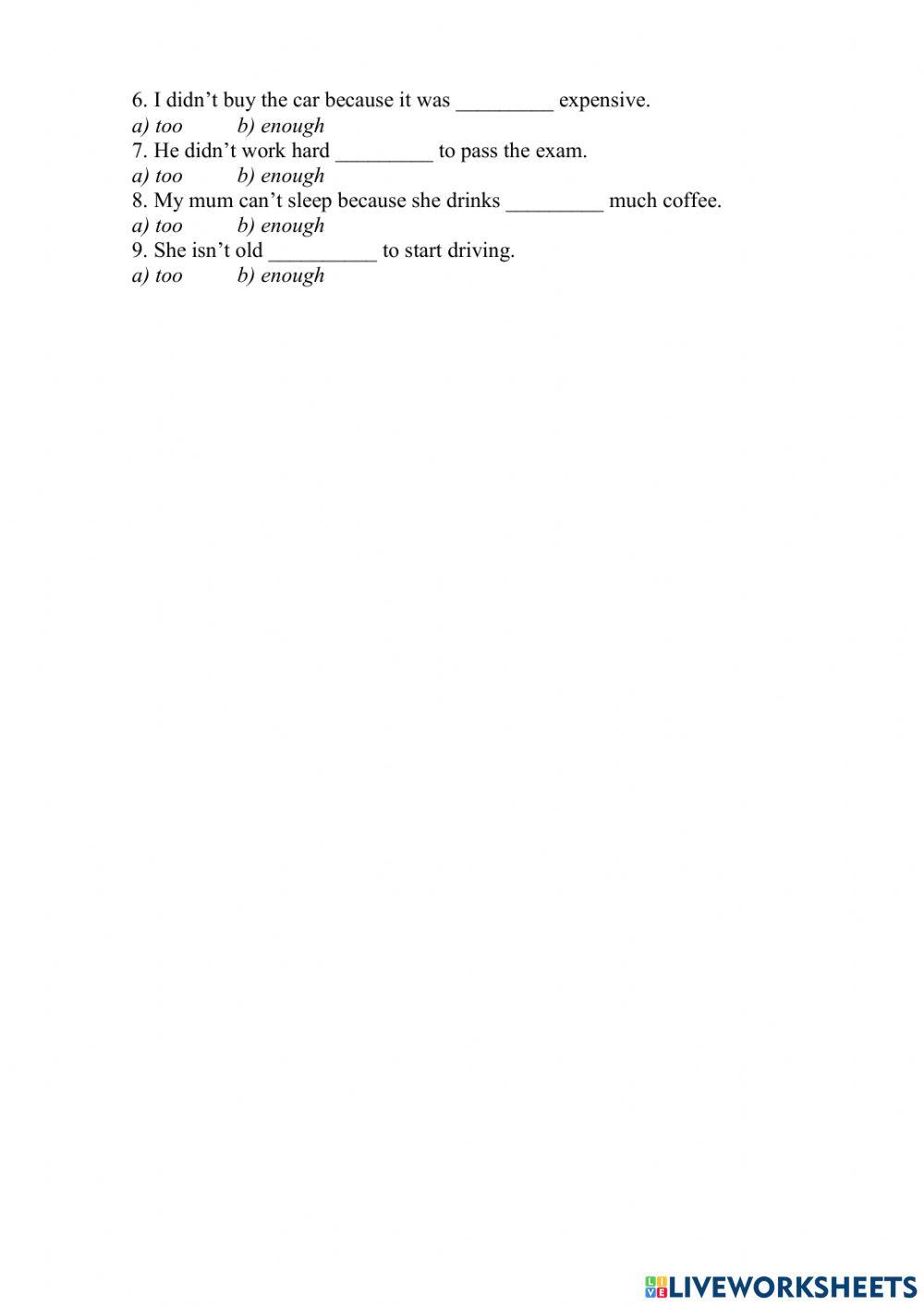 Writing Comprehension test 7