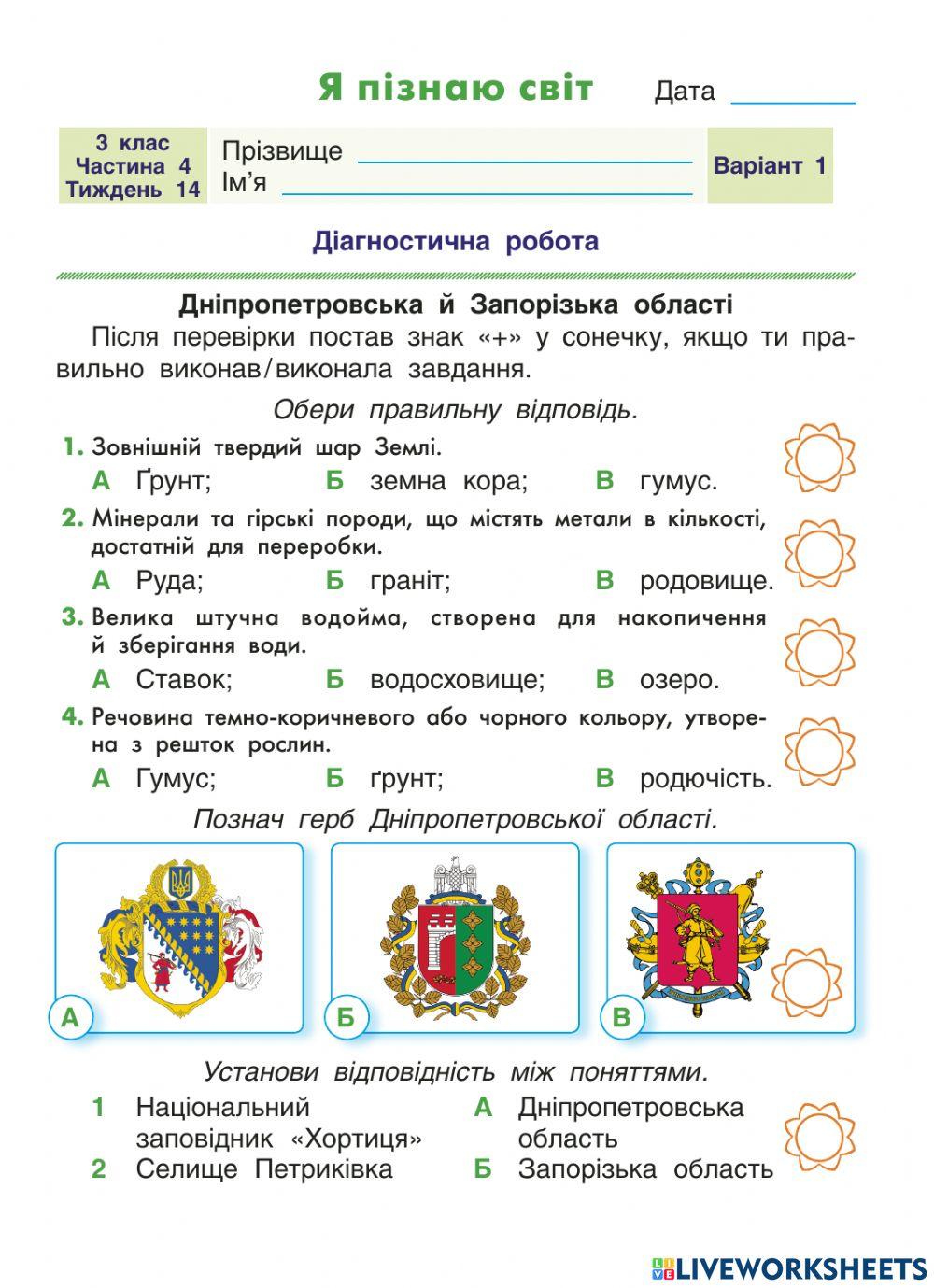 Діагностична робота ЯПС географія Ів.