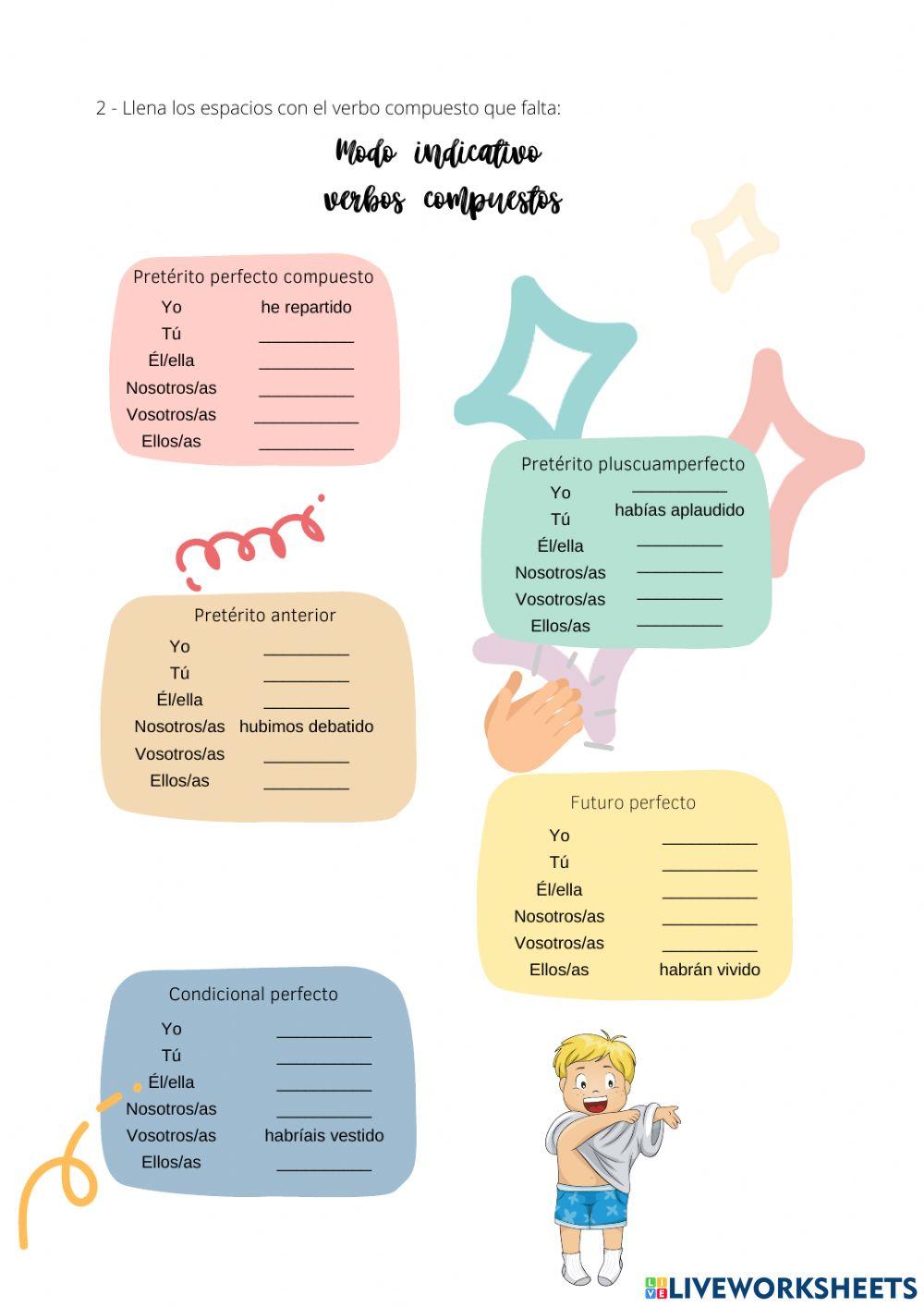 Verbos tercera conjugación