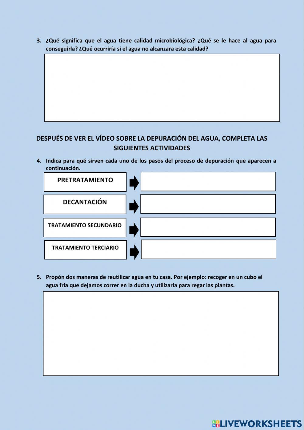 Potabilización y depuración del agua