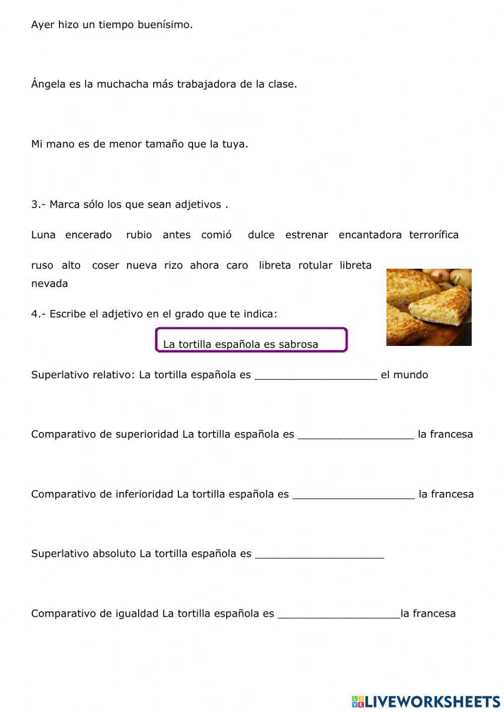 Control adjetivos y determinantes