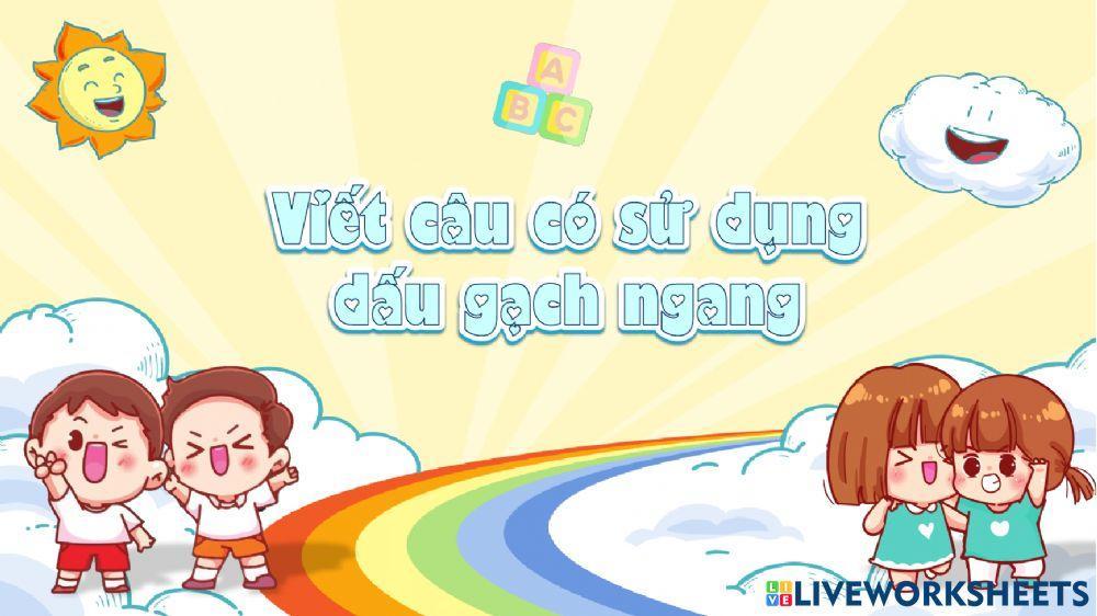 Từ có nghĩa giống nhau - Dấu gạch ngang