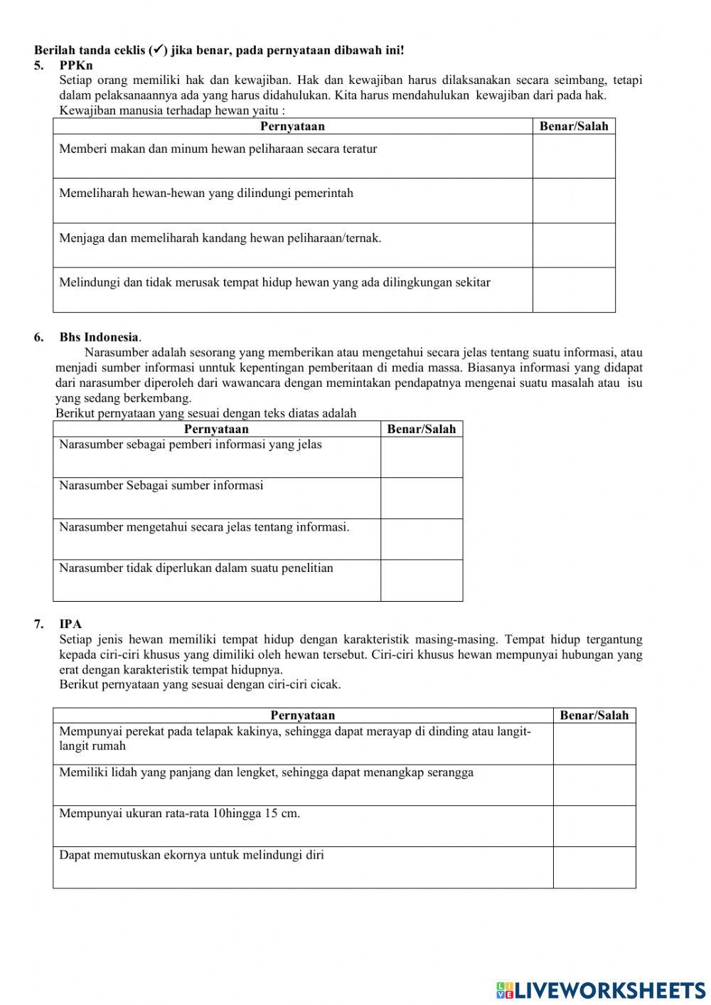 PAS sms 1 tema 3 kelas 4 sdn 94