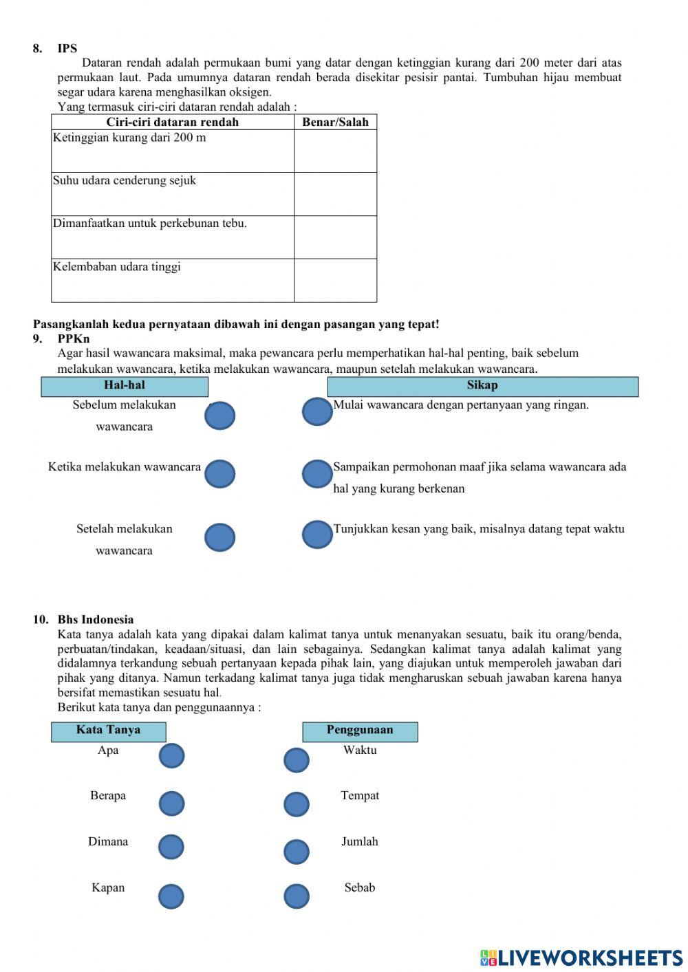 PAS sms 1 tema 3 kelas 4 sdn 94