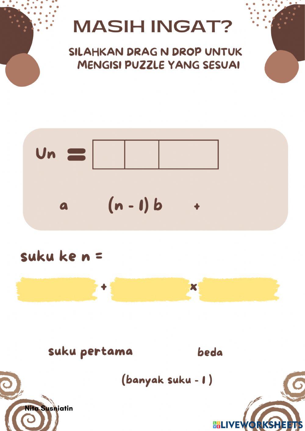 Soal Cerita Barisan Aritmetika