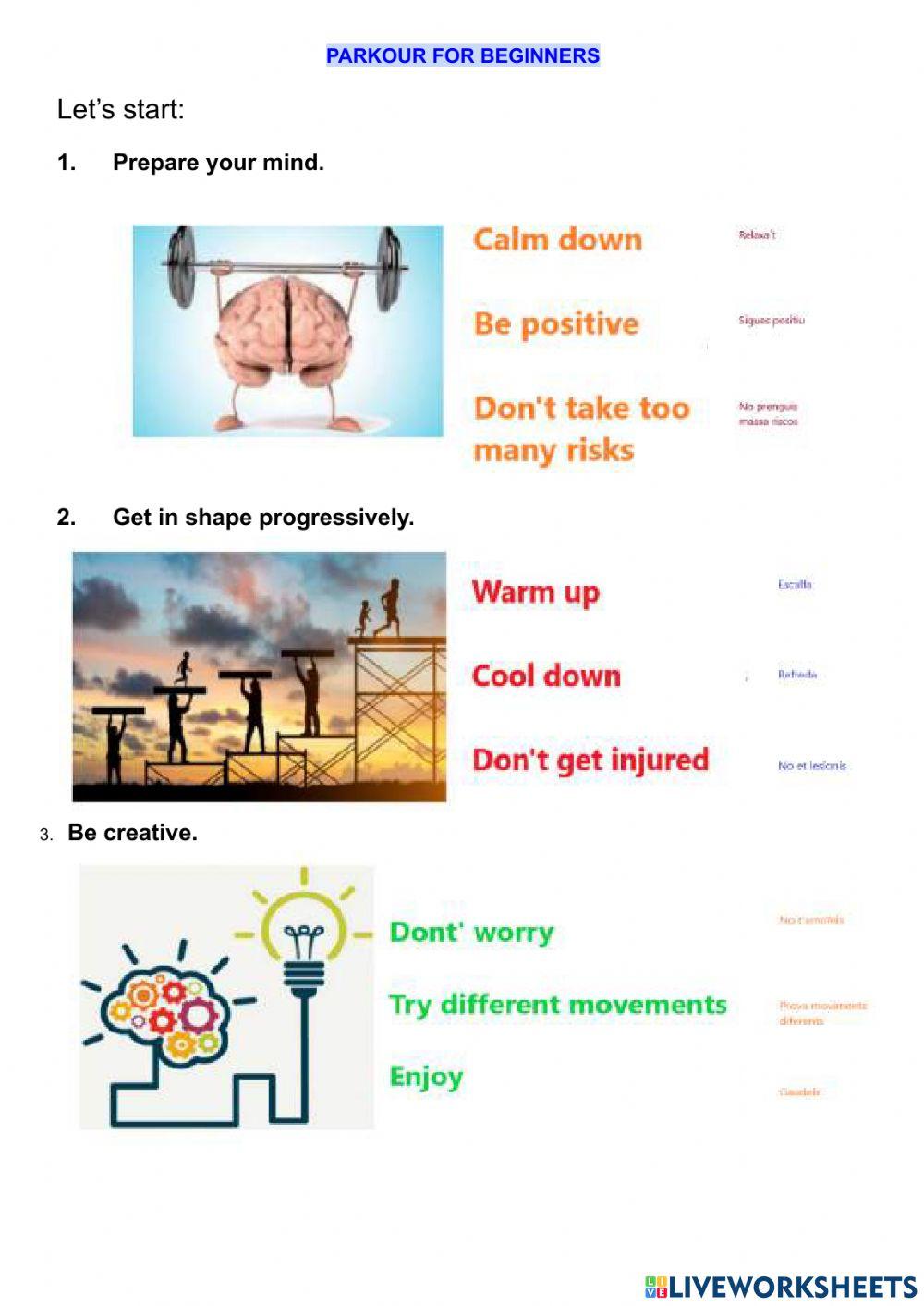 Parkour for beginners