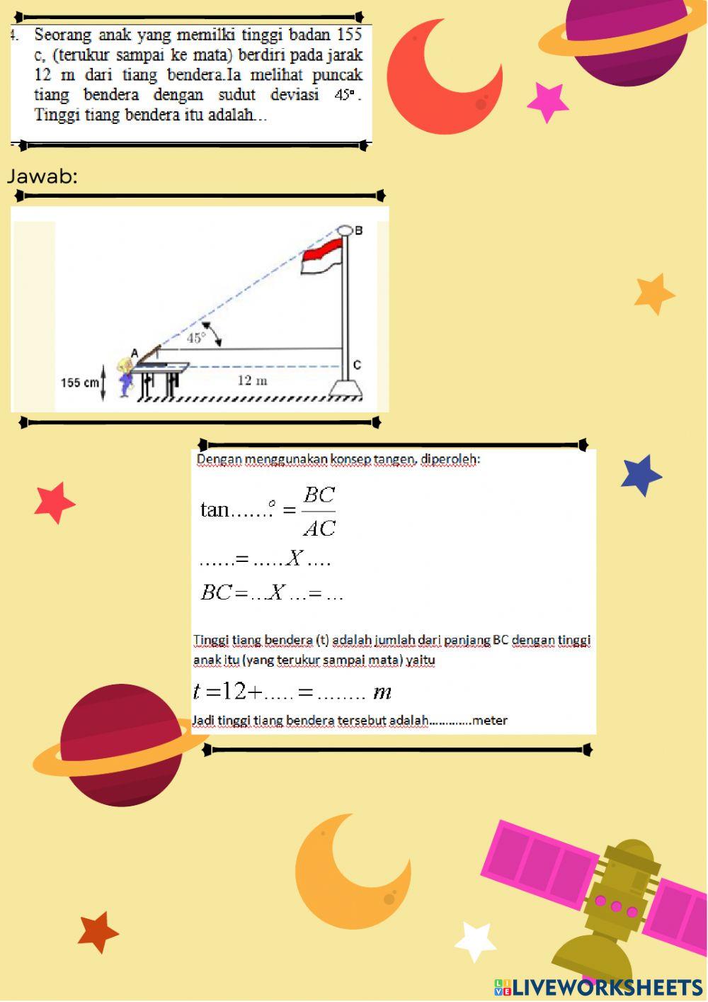 Soal Evaluasi Perbandingan Trigonometri Pada Segitiga Siku-siku