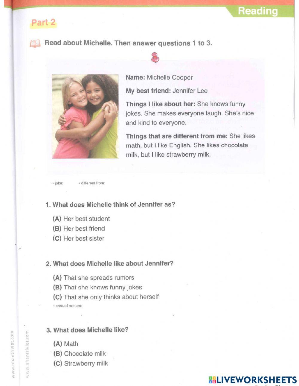 Toelf primary step 2 book 1 unit 1 reading skill