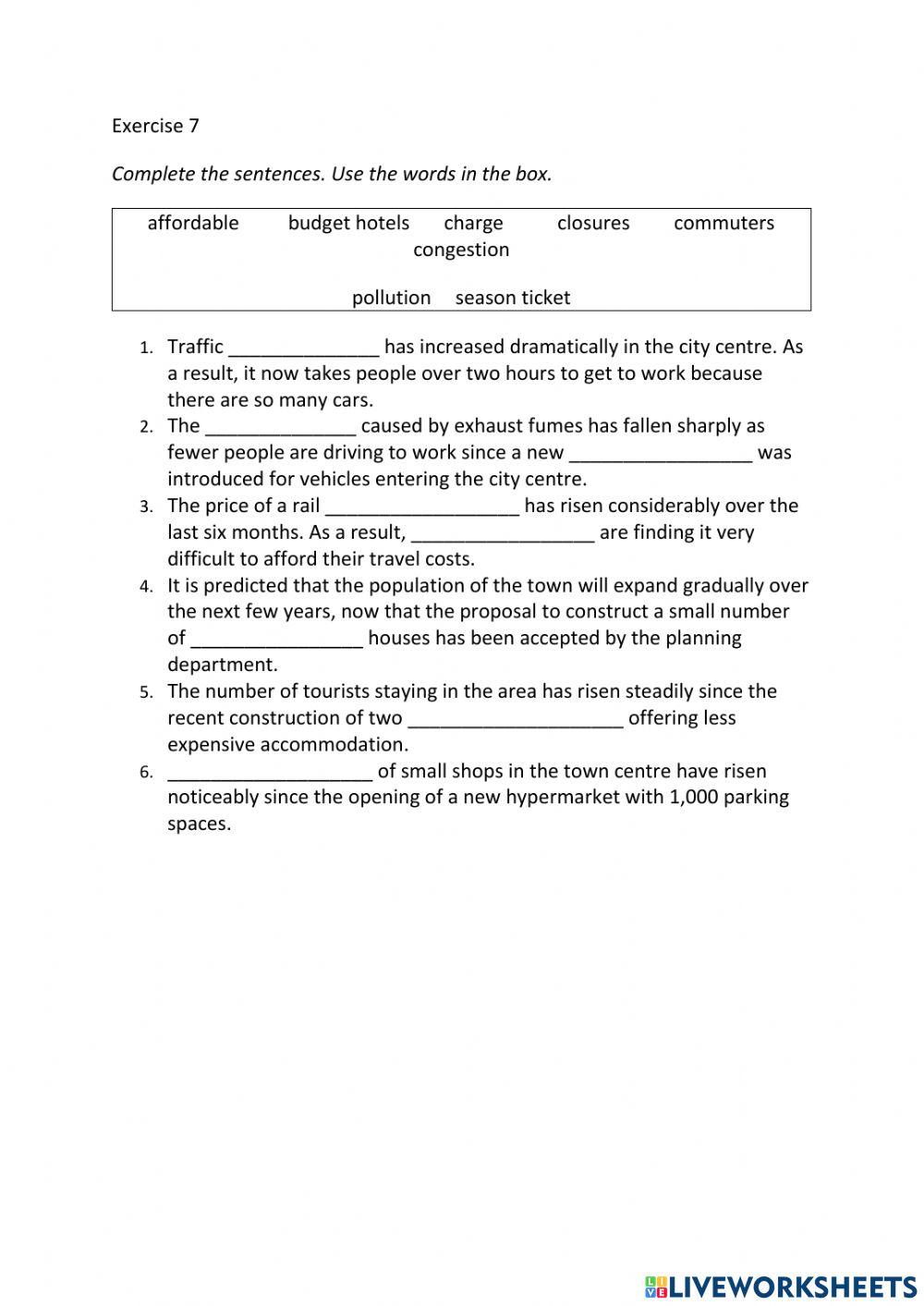 IE3, Unit 1, Grammar and Vocabulary, Exercise 7
