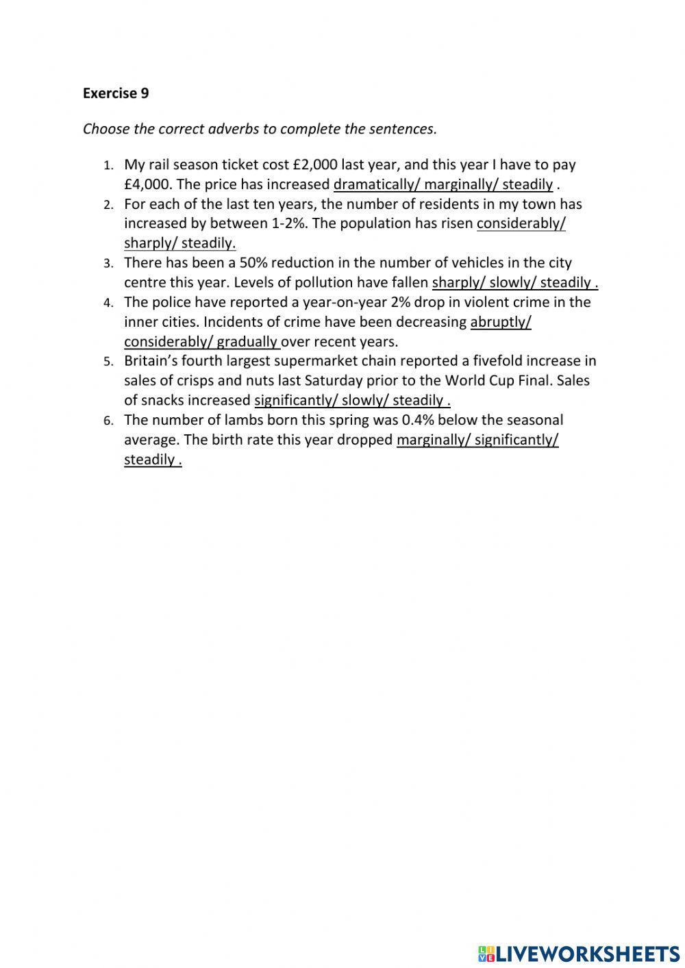 IE3, Unit 1, Grammar and Vocabulary, Exercise 9