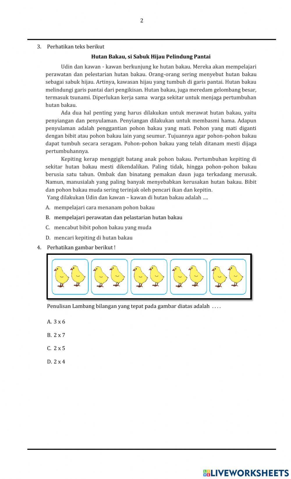 Asah Kemampuan Siswa: Latihan Soal Tematik Tema 2 Kelas 3 SD yang Menyenangkan dan Efektif