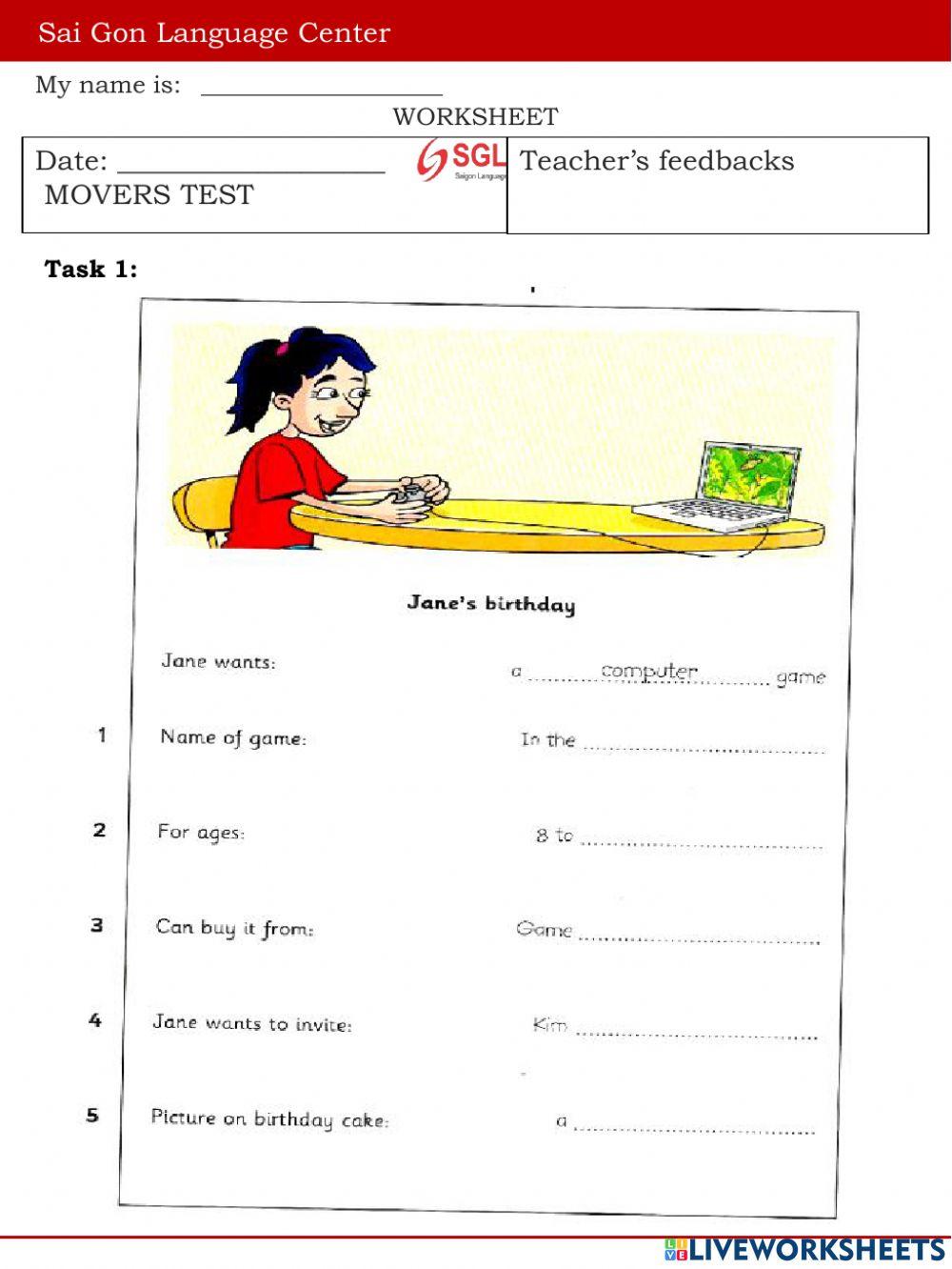 Movers Test