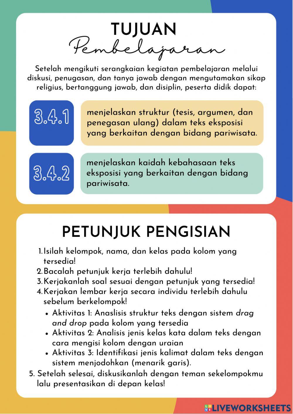 Lkpd struktur teks eksposisi versi 1