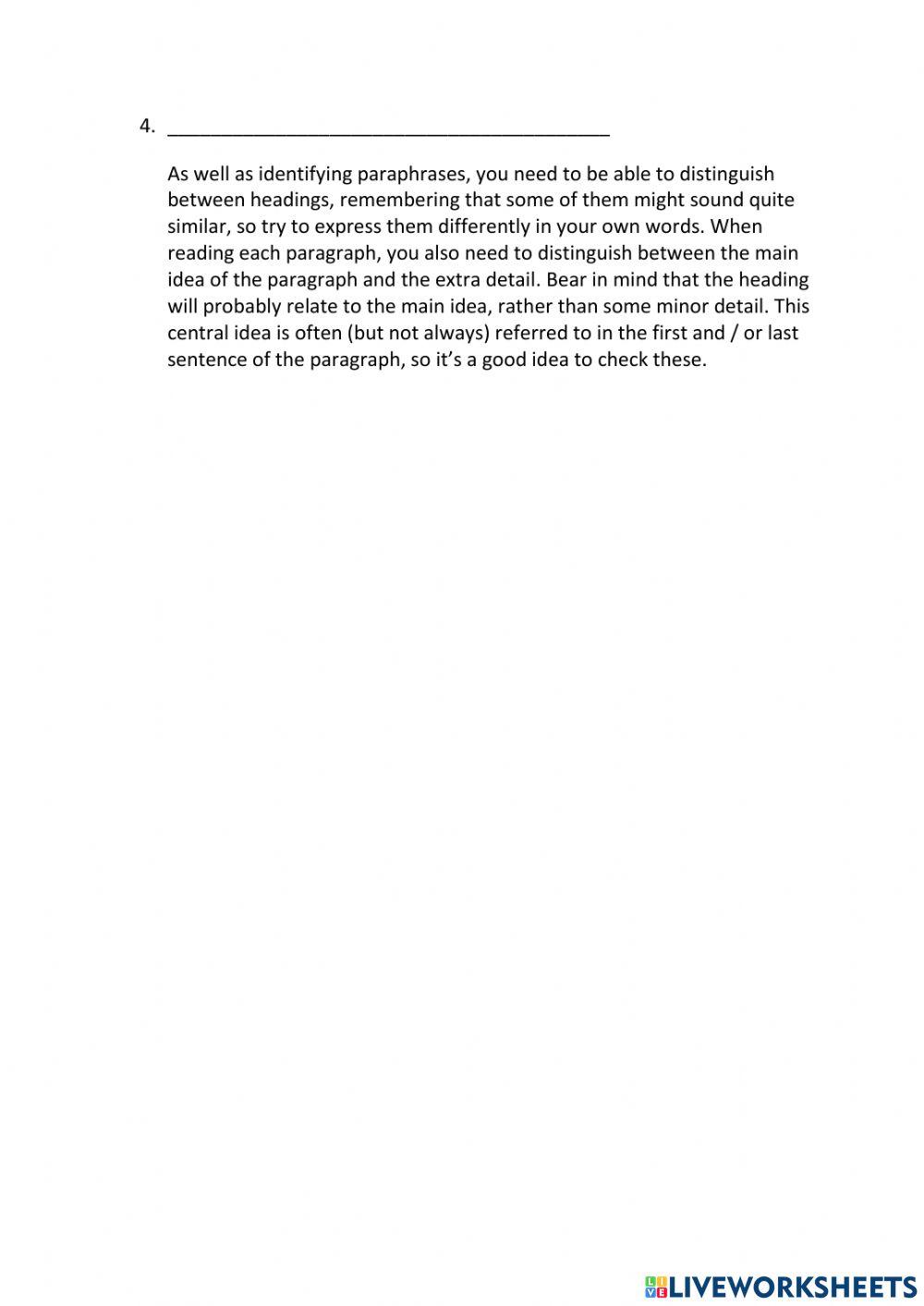 IE3, Unit 1, Reading, Exercise 3