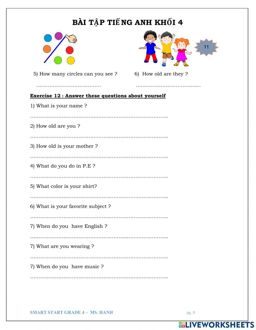 Ôn thi hk1 tiếng anh lớp 4