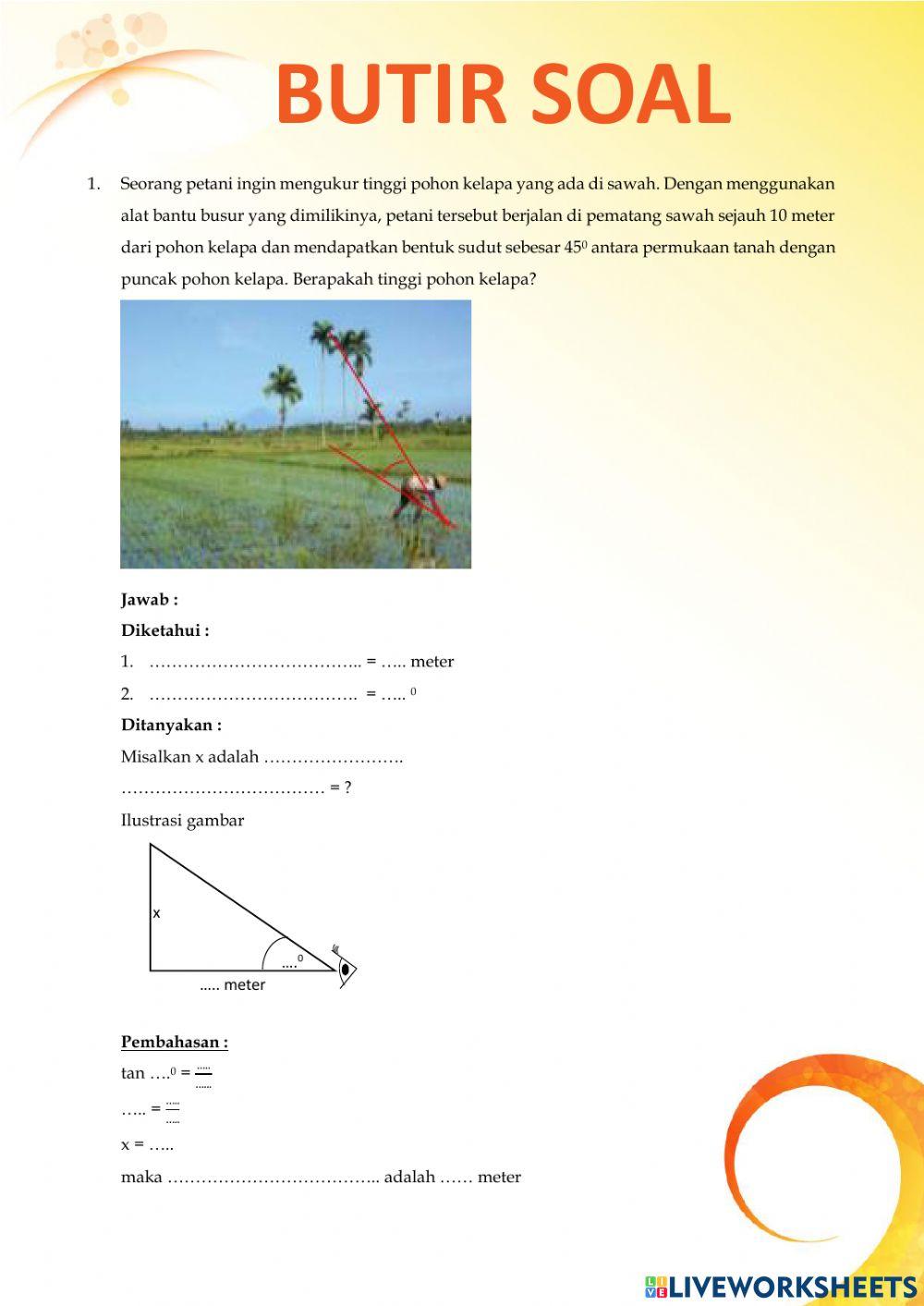 Instrumen pengetahuan sudut elevasi