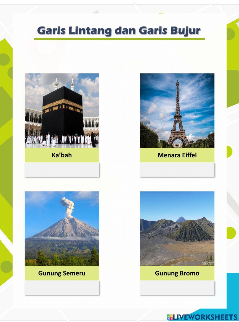 Koordinat garis lintang dan garis bujur