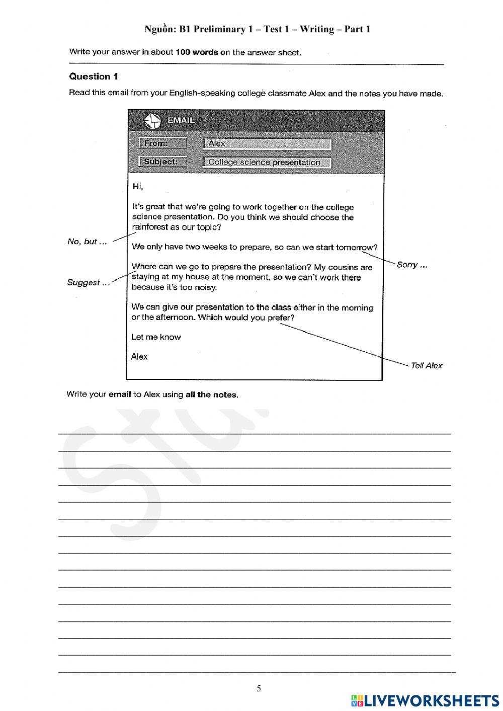 Foreign Teacher-S6-WEEK 18-PET PRACTICE