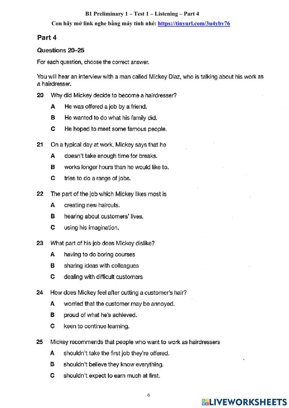 Foreign teacher-S7-WEEK 18-FCE+PET practice