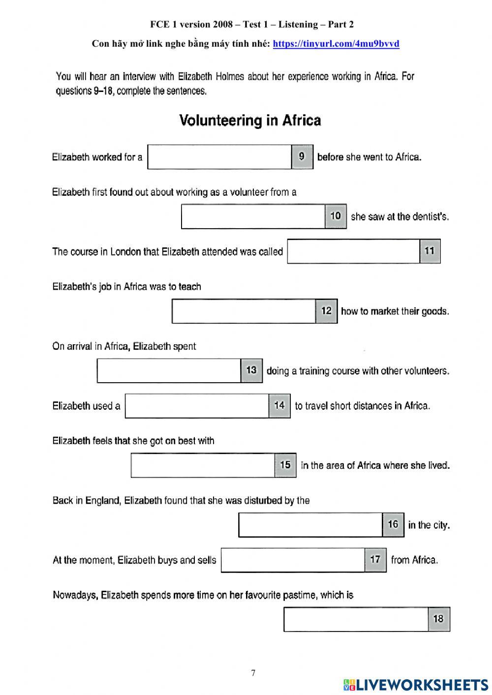 Foreign teacher-S7-WEEK 18-FCE+PET practice