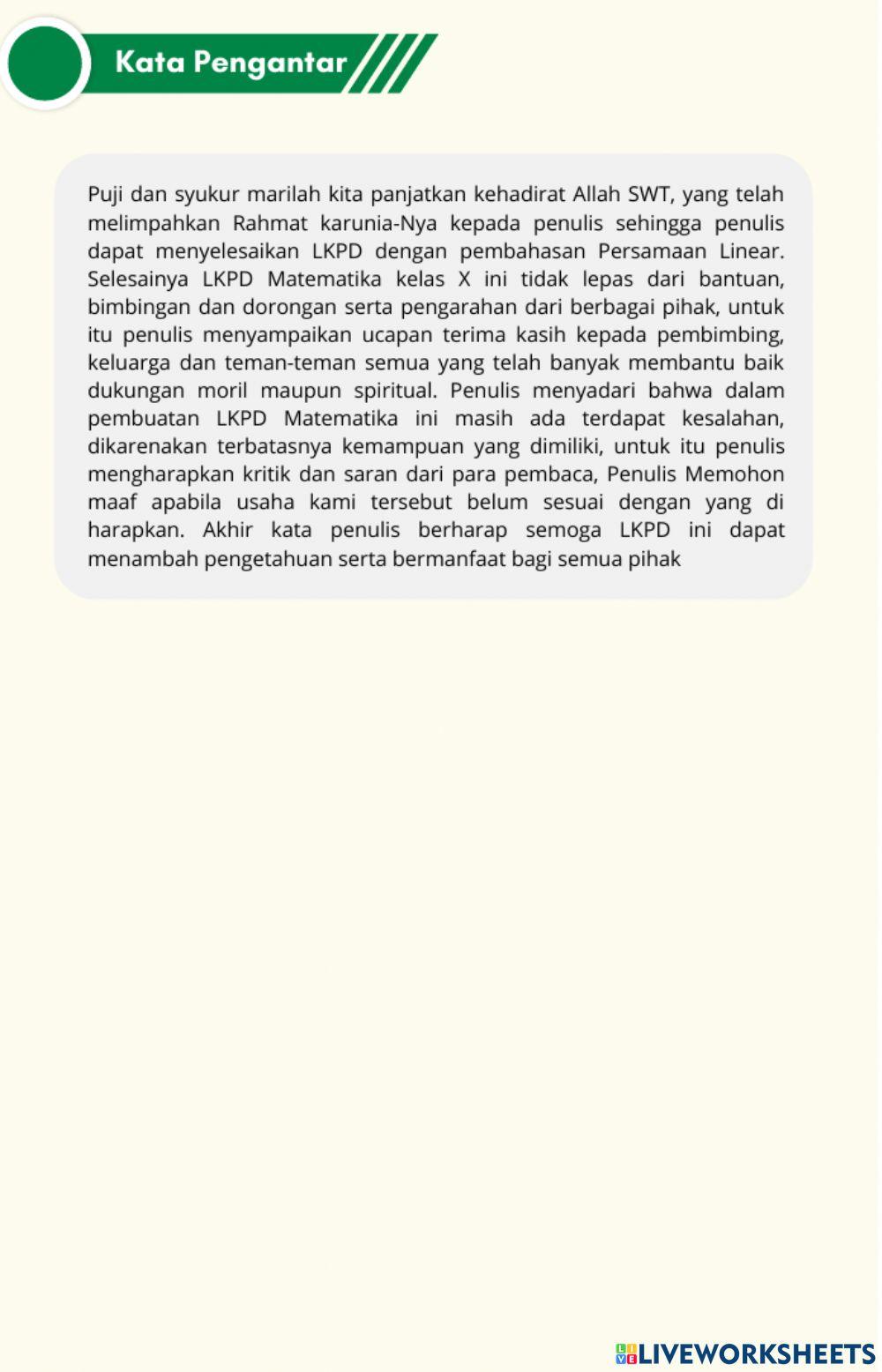 LKPD Persamaan Nilai Mutlak