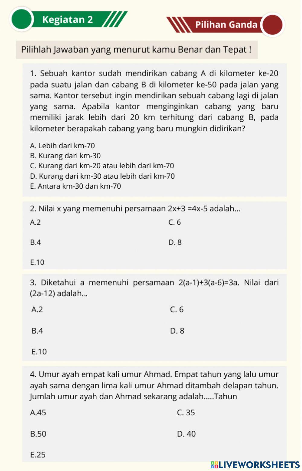 LKPD Persamaan Nilai Mutlak