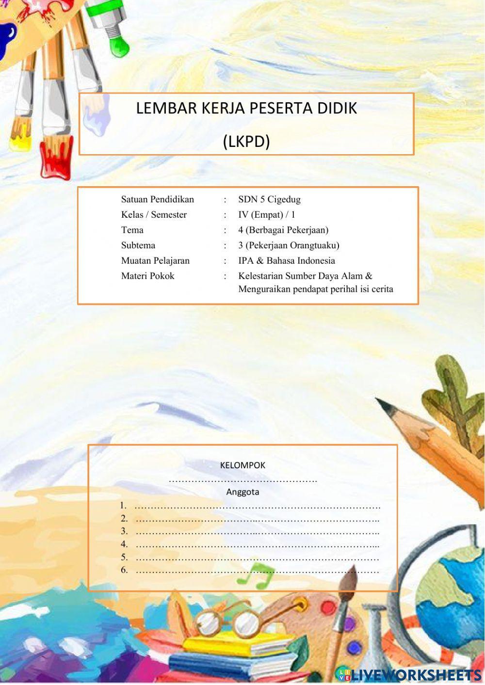 LKPD IPA - B.INDONESIA