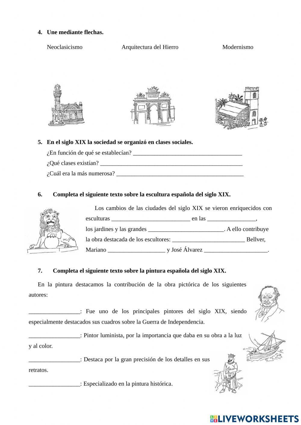 Control Ciencias Sociales Edad Contemporánea Siglo XIX (II)