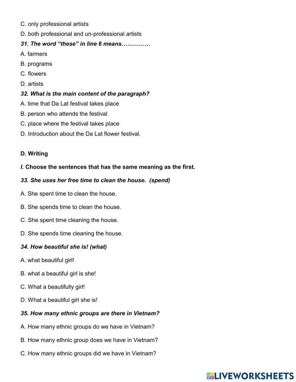 On tap Hoc ki 1 lop 8