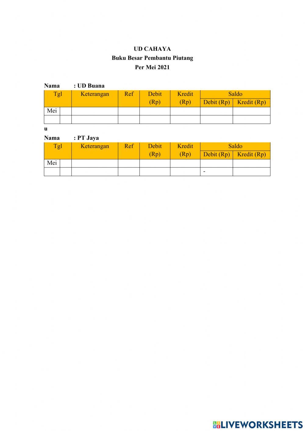 Buku Pembantu Piutang