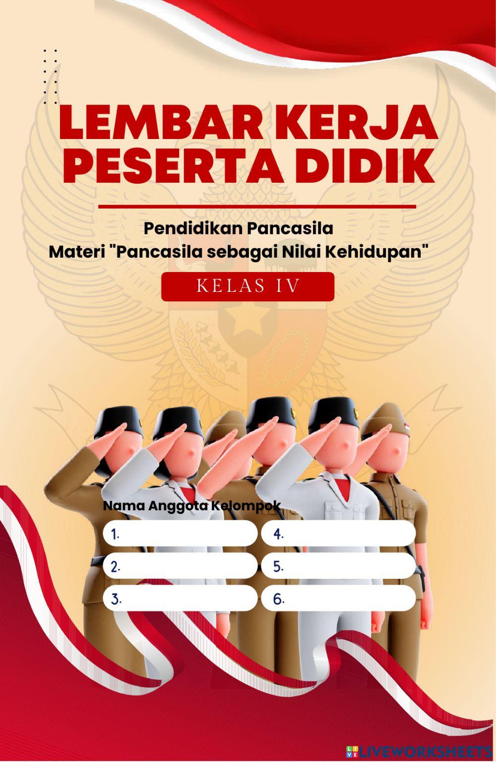 LKPD Pancasila sebagai Nilai Kehidupan