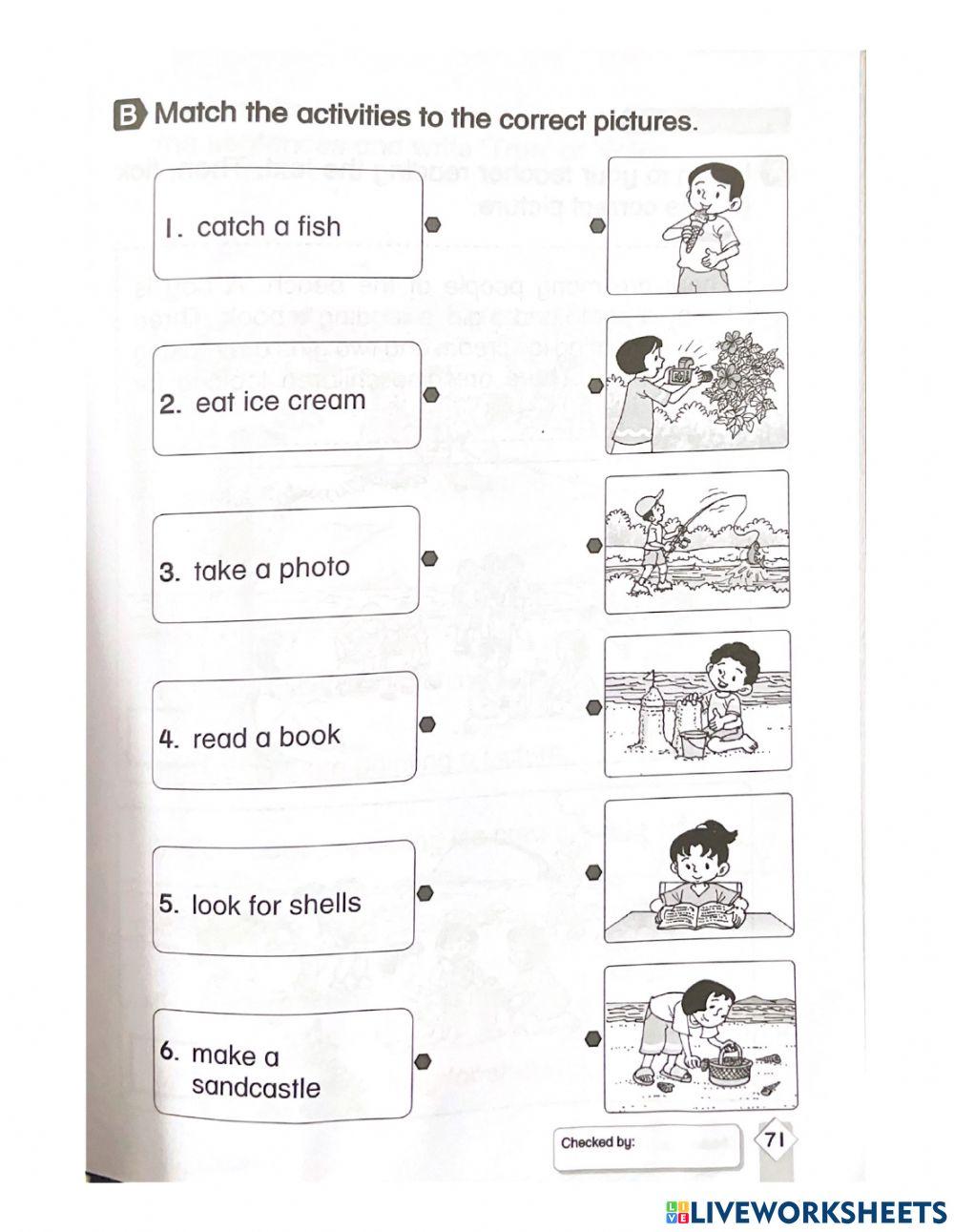 At the beach activities