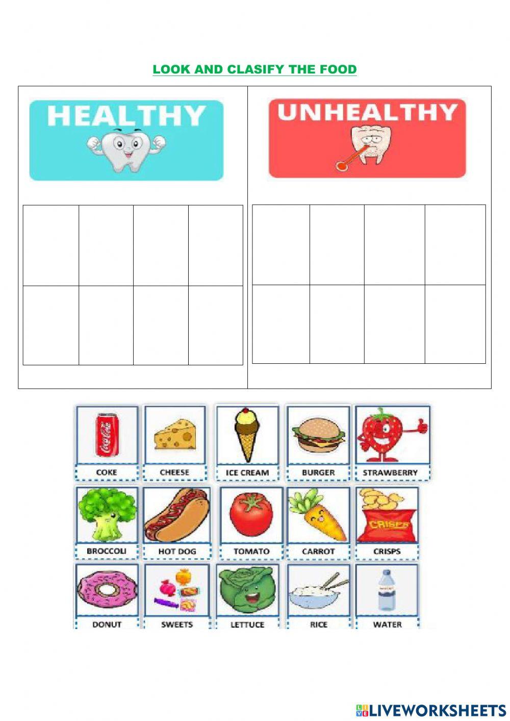 Healthy or unhealthy food