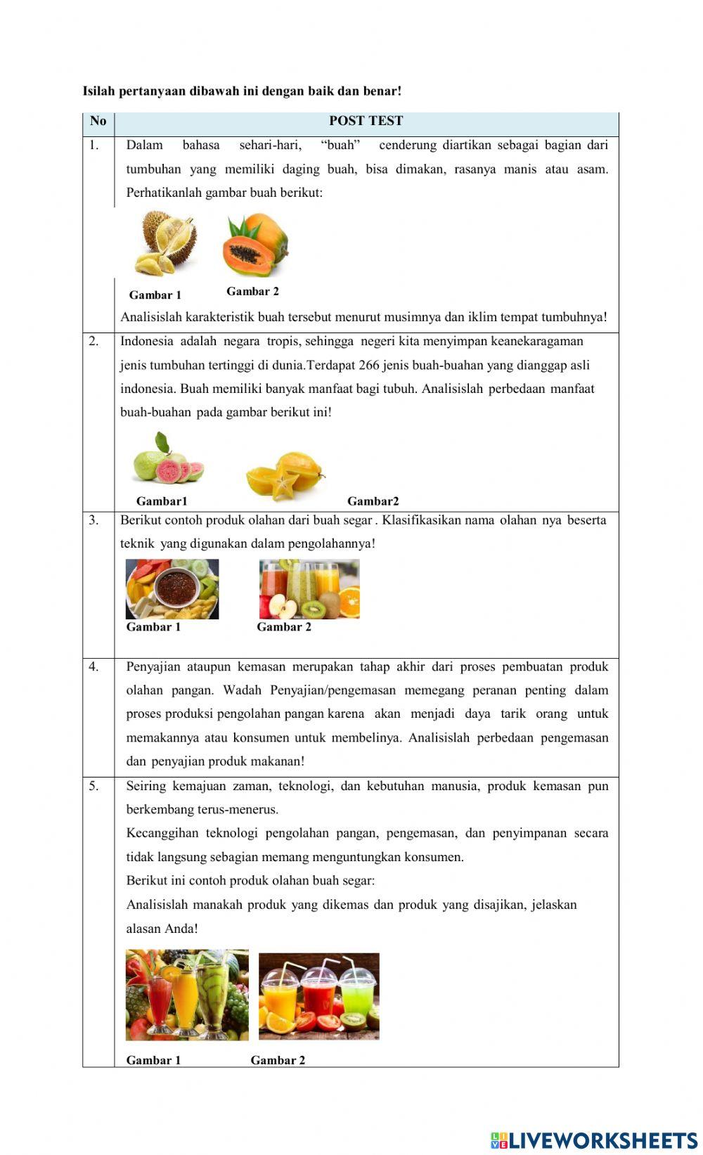 LKPD Pengolahan Buah Segar