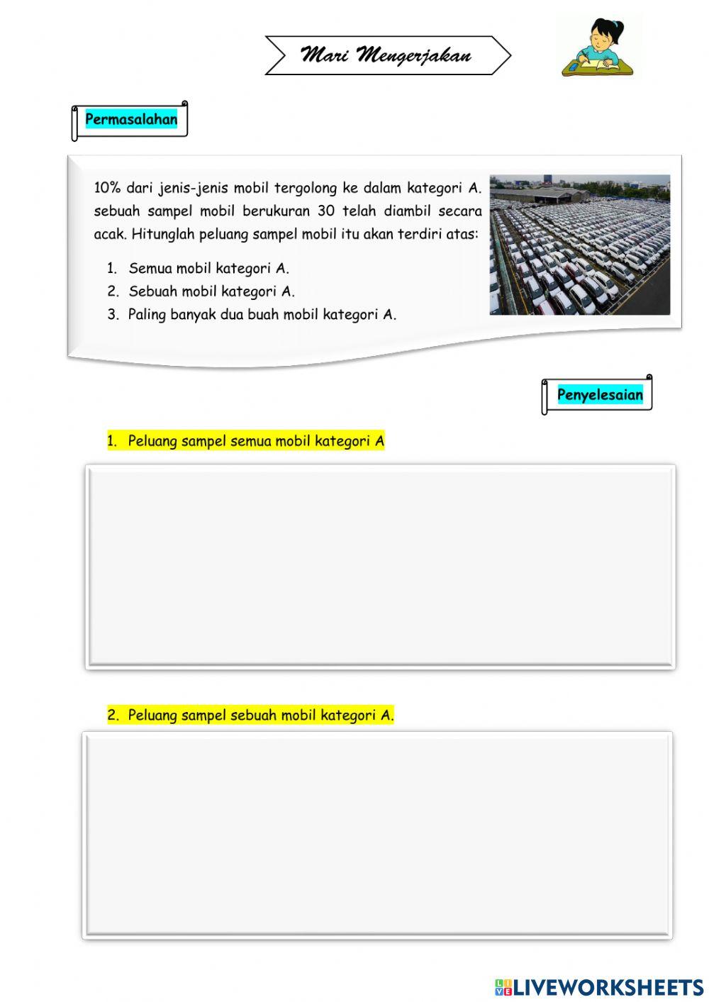 LKPD Distribusi Peluang Binomial dan Kumulatif