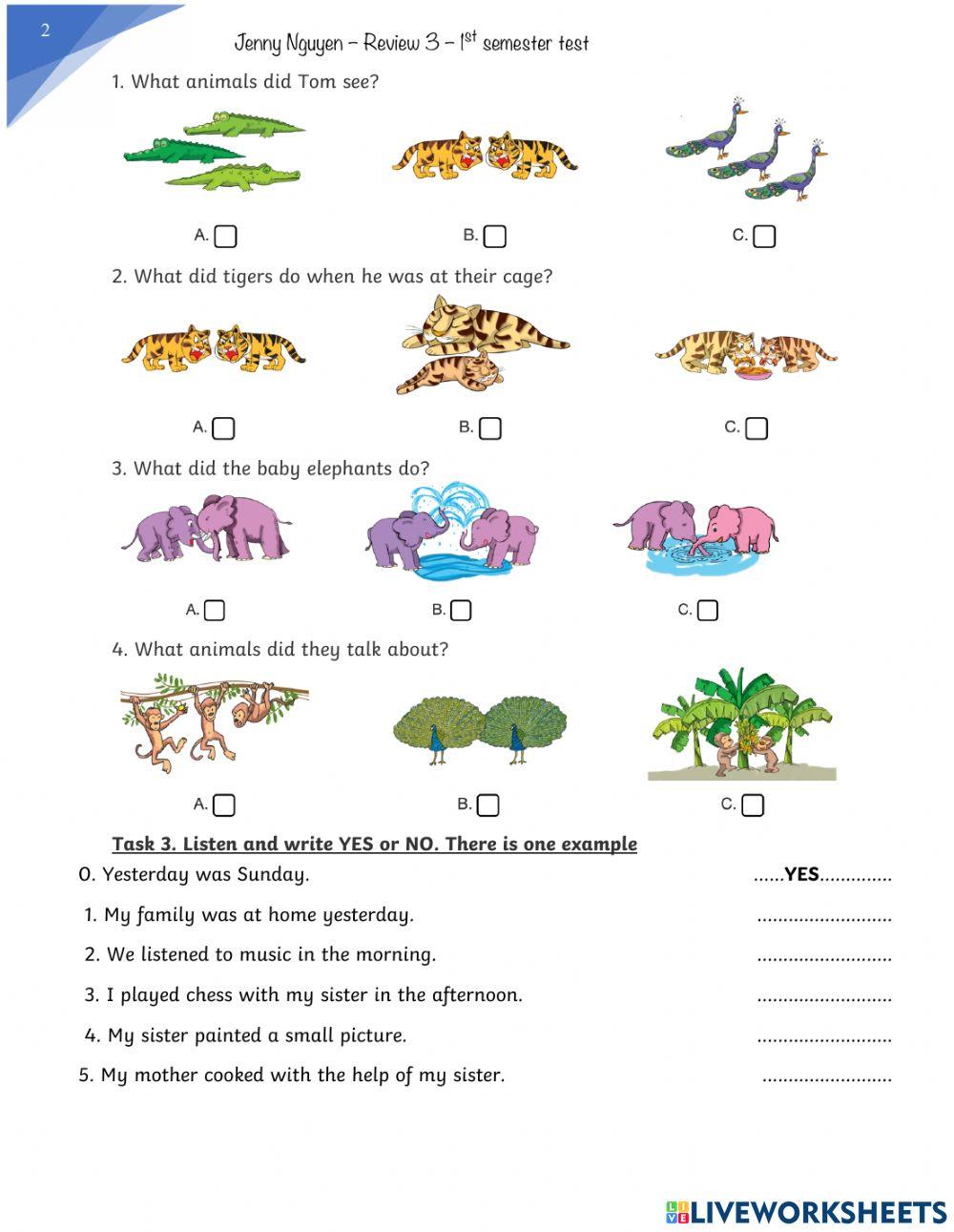 Review 3-1st semester test