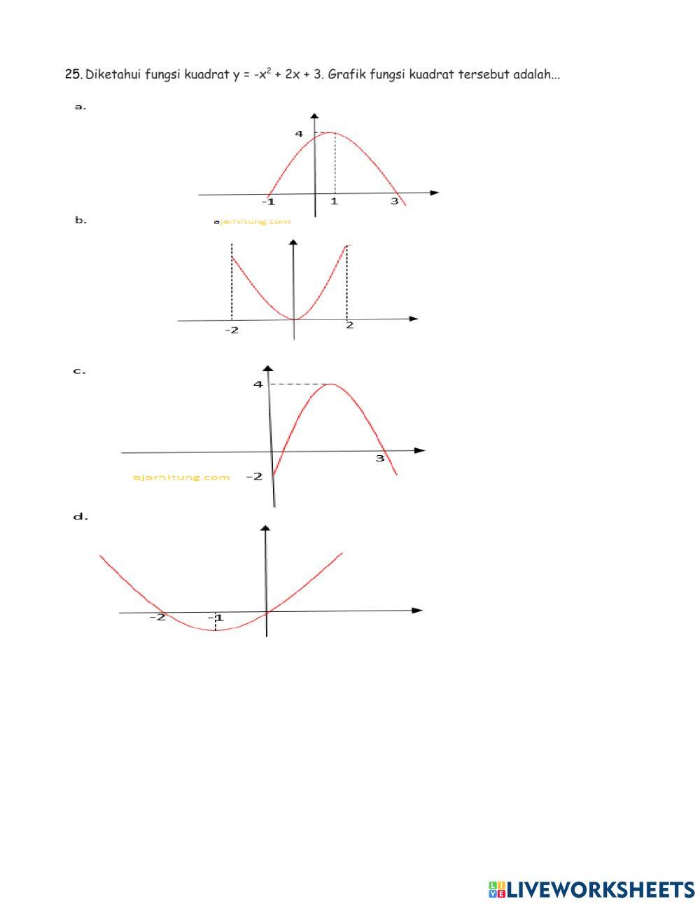 Ujian Semester 1 Matematika Kelas 9 TA 2022-2023
