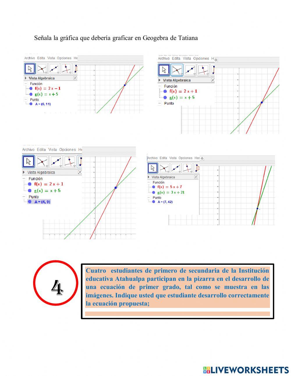 Examen final ecuaciones de primer grado