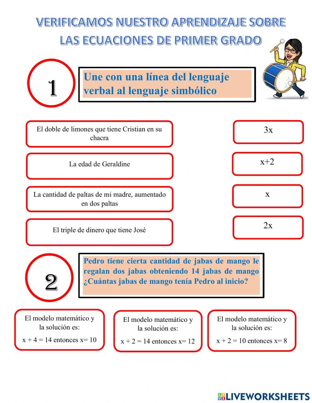 Ecuaciones de 1er grado