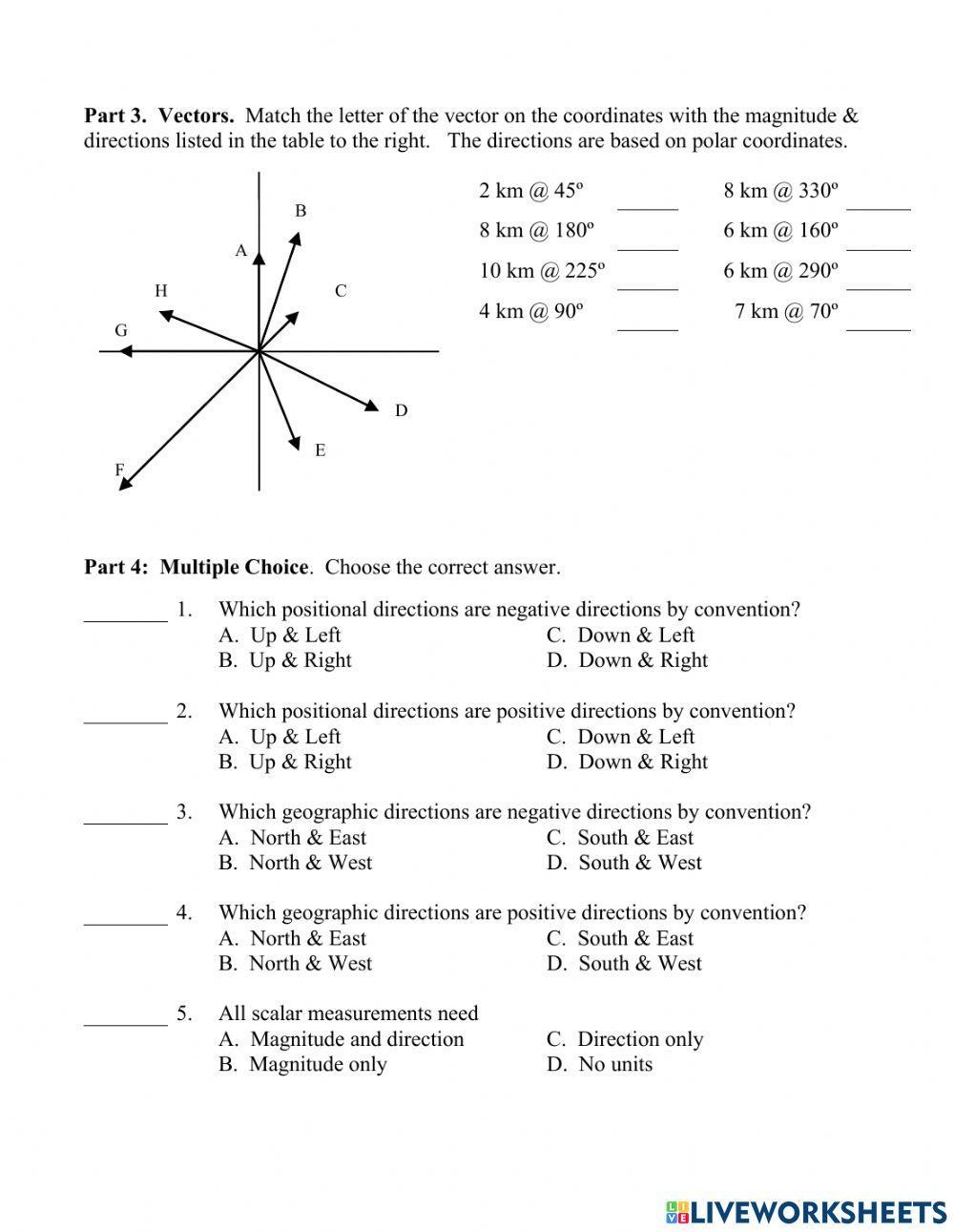 Sp2023 Vectors and Scalars Review