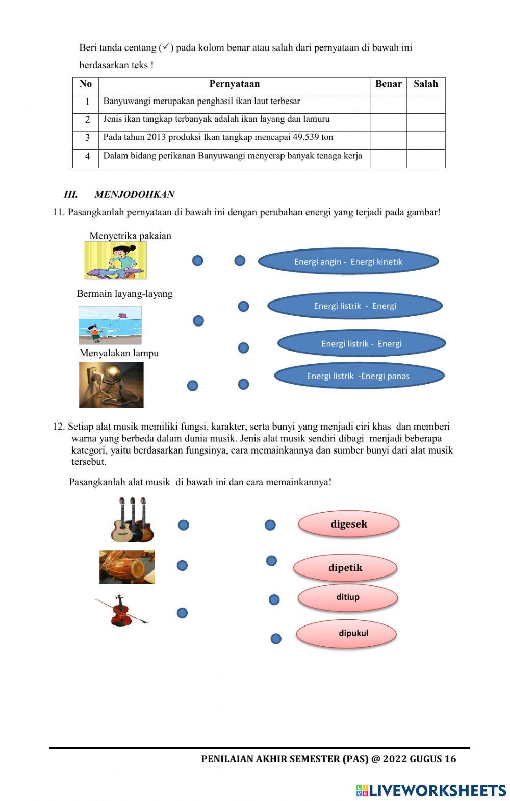 Penilaian Tengah Semester Tema 2